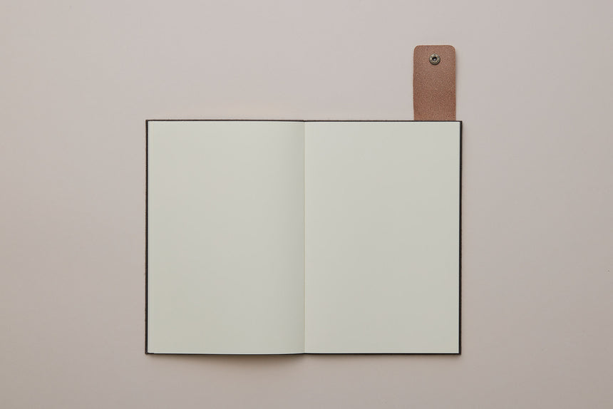 Hardcover Notebook / Charcoal +Leather storaps