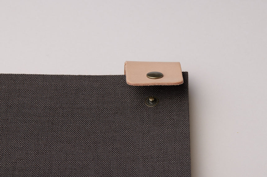 Hardcover Notebook / Charcoal +Leather storaps