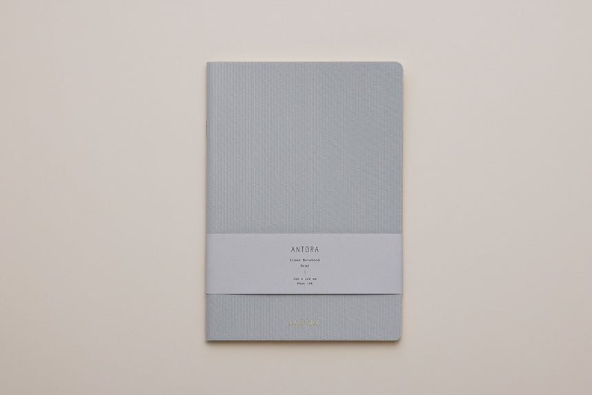 Linen Notebook / Light Gray