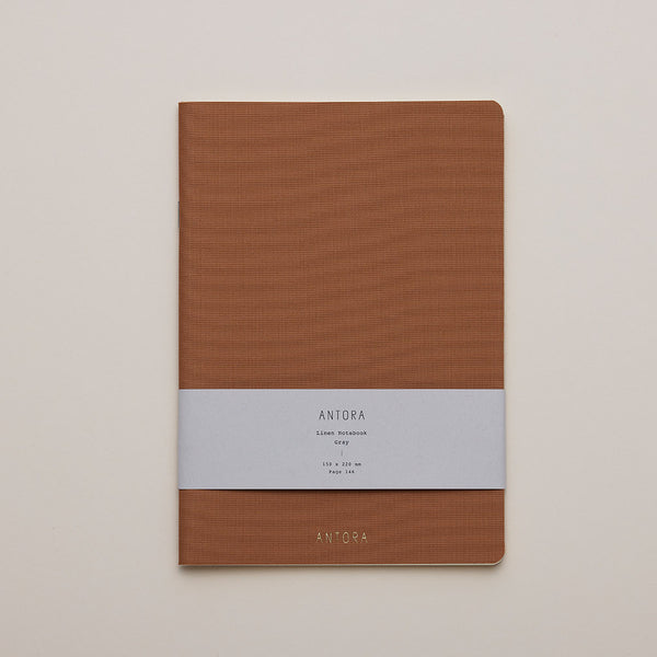 Linen Notebook / Brown – ANTORA SHOP